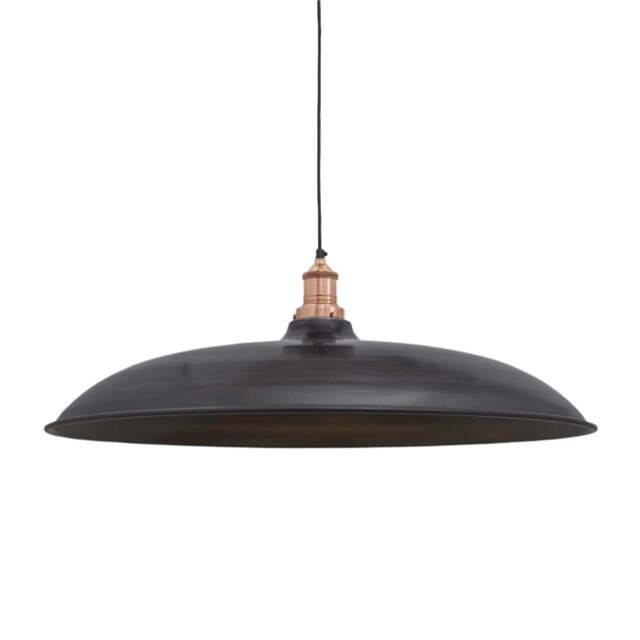 Industville - Brooklyn Giant Bowl Pewter Pendant - 24 Inch - Copper Holder - image 1