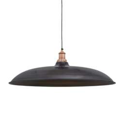 Industville - Brooklyn Giant Bowl Pewter Pendant - 24 Inch - Copper Holder - thumbnail 1