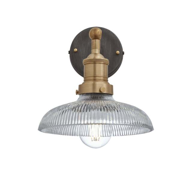 Industville - Brooklyn Glass Dome Wall Light - 8 Inch - image 1