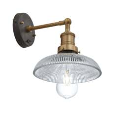 Industville - Brooklyn Glass Dome Wall Light - 8 Inch - thumbnail 6