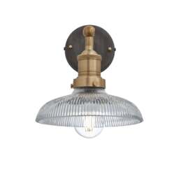 Industville - Brooklyn Glass Dome Wall Light - 8 Inch - thumbnail 1