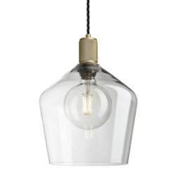 Industville - Knurled Glass Schoolhouse Pendant - 10 Inch - thumbnail 1