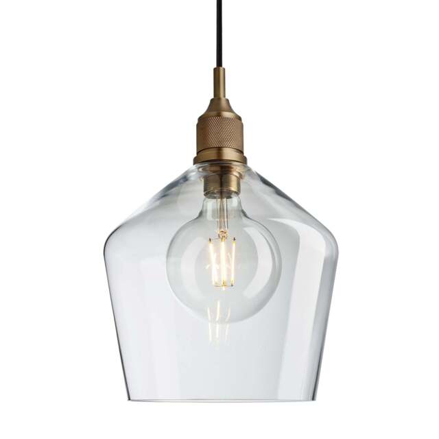 Industville - Noho Glass Schoolhouse Pendant Light - 10 Inch - image 1
