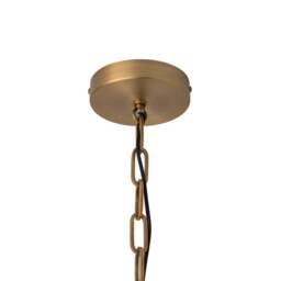 Industville - Bude Circular Pendant Light - Linen & Clear Glass - thumbnail 7