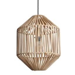 Industville - Boho Rattan Ceiling Pendant Light - 12 Inch - Diamond