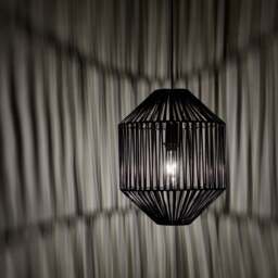 Industville - Boho Rattan Ceiling Pendant Light - 12 Inch - Diamond - thumbnail 3