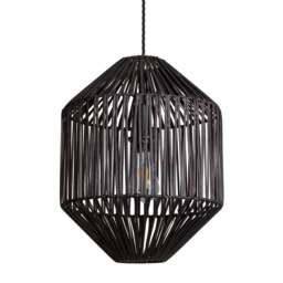 Industville - Boho Rattan Ceiling Pendant Light - 12 Inch - Diamond - thumbnail 2