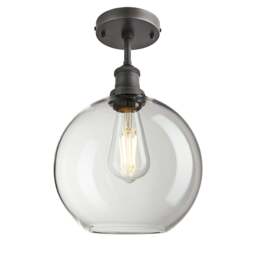 Industville - Brooklyn Glass Globe Flush Mount - 9 Inch - thumbnail 3