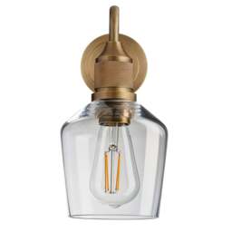 Industville - Noho Glass Schoolhouse Swan Neck Wall Light - 5.5 Inch - thumbnail 3