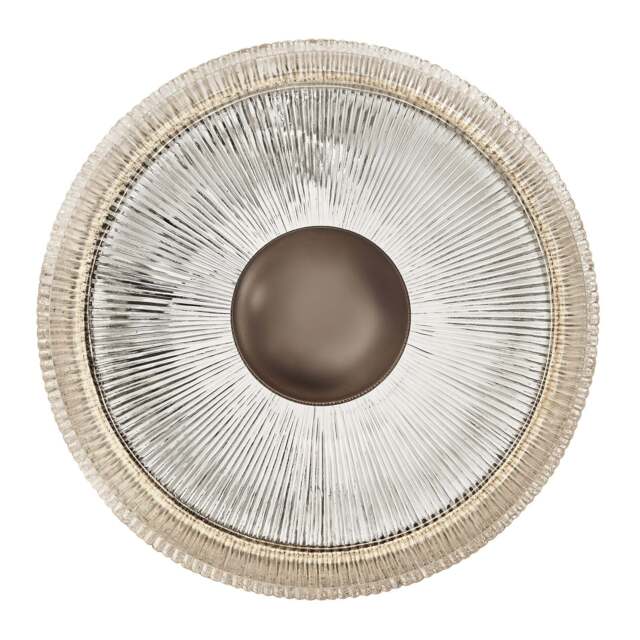 Industville - Ribbed Glass Dish Wall Diffuser - 12 Inch - Clear - image 1