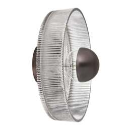 Industville - Ribbed Glass Dish Wall Diffuser - 12 Inch - Clear - thumbnail 3