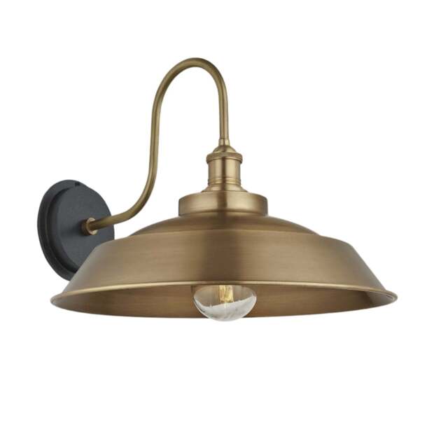 Industville - Swan Neck Outdoor & Bathroom Step Wall Light - 16 Inch - image 1