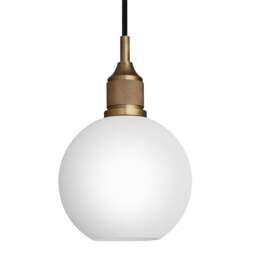 Industville - Noho Glass Globe Pendant Light - 7 Inch - Opal - thumbnail 1