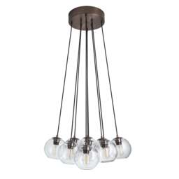 Industville - Preston Glass Globe 9 Wire Cluster Lights - 7 Inch - thumbnail 1