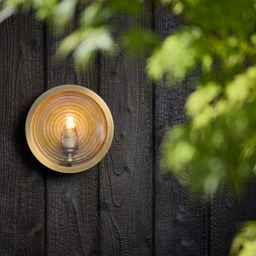 Industville - Bulkhead Outdoor & Bathroom Round Wall Light - Ripple Glass - thumbnail 4