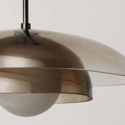 Industville - Dulwich Layered Glass Pendant  Light  - Mocha - thumbnail 5