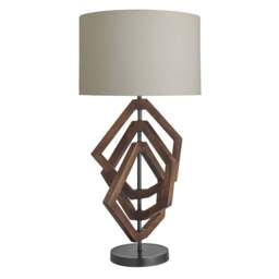Industville - Wooden Geometric Polygon Table Lamp - thumbnail 2