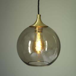 Industville - Chelsea Mocha Glass Globe Pendant - 7 Inch - thumbnail 3