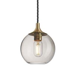 Industville - Chelsea Mocha Glass Globe Pendant - 7 Inch - thumbnail 1