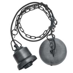 Industville - Brooklyn Giant Step Pewter Pendant - 18 Inch - Chain Holder - thumbnail 5