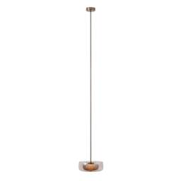 Industville - Selby Layered Glass Round Pendant Light - Mocha - Bronze - thumbnail 7