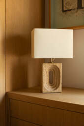 Industville - Travertine Rectangular Table Lamp - thumbnail 4