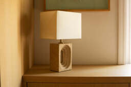 Industville - Travertine Rectangular Table Lamp - thumbnail 3
