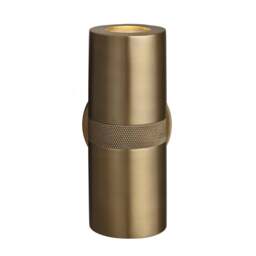 Industville - Knurled Outdoor & Bathroom Up Down Spot Light - Brass - thumbnail 3