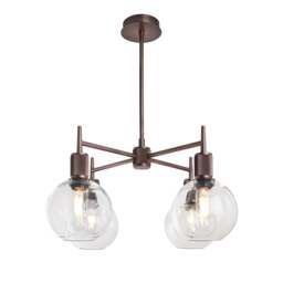 Industville - Henley 4 Arm Pendant Light - Glass Globe 7 Inch - thumbnail 7