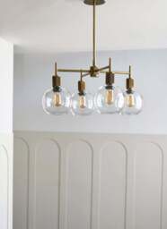 Industville - Henley 4 Arm Pendant Light - Glass Globe 7 Inch - thumbnail 6
