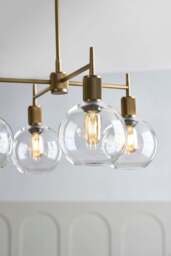 Industville - Henley 4 Arm Pendant Light - Glass Globe 7 Inch - thumbnail 3