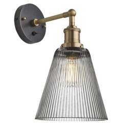 Industville - Brooklyn Glass Funnel Wall Light - 8 Inch - Clear - thumbnail 3