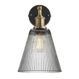 Industville - Brooklyn Glass Funnel Wall Light - 8 Inch - Clear
