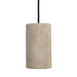 Industville - Travertine Stone Cylinder Pendant Light - 4 inch - Natural - thumbnail 4
