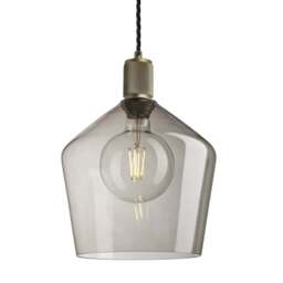 Industville - Ribbed Glass Schoolhouse Pendant - 10 Inch - thumbnail 4