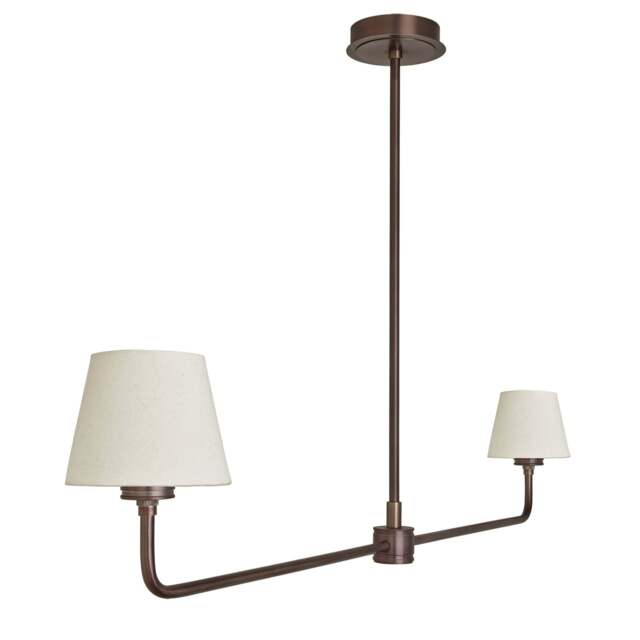 Industville - Albany Double Pendant Light - Natural Cotton Shades - image 1