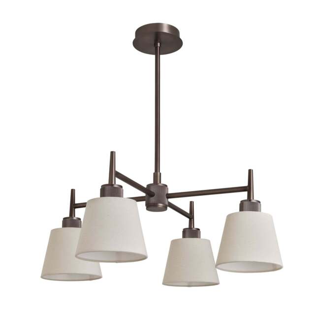 Industville - Henley 4 Arm Pendant Light - Natural Cotton Shades - image 1