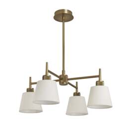 Industville - Henley 4 Arm Pendant Light - Natural Cotton Shades - thumbnail 2