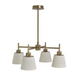 Industville - Henley 4 Arm Pendant Light - Natural Cotton Shades - thumbnail 5