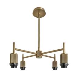 Industville - Henley 4 Arm Pendant Light - Natural Cotton Shades - thumbnail 7