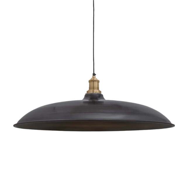 Industville - Brooklyn Giant Bowl Pendant - 24 Inch - Pewter - image 1