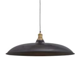Industville - Brooklyn Giant Bowl Pendant - 24 Inch - Pewter - thumbnail 1