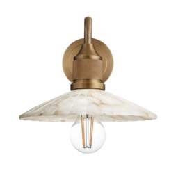 Industville - Noho Alabaster Fluted Slope Swan Neck Wall Light - 9 Inch - thumbnail 6