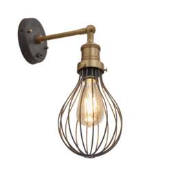 Industville - Brooklyn Balloon Cage Wall Light - 6 Inch - thumbnail 5