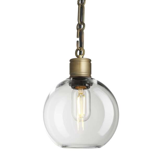 Industville - Albany Glass Globe Pendant Light - 7 Inch - Chain Holder - image 1