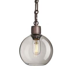 Industville - Albany Glass Globe Pendant Light - 7 Inch - Chain Holder - thumbnail 3