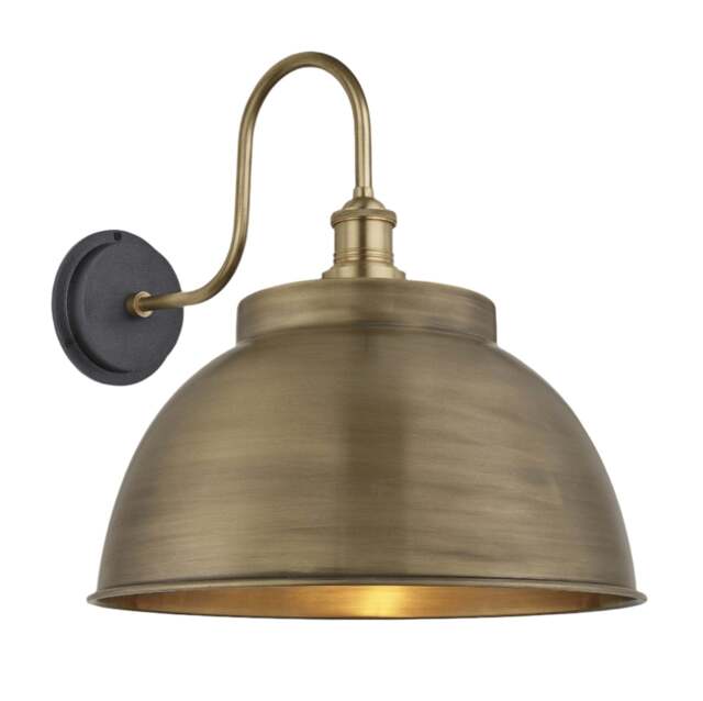Industville - Swan Neck Outdoor & Bathroom Dome Wall Light - 17 Inch - image 1