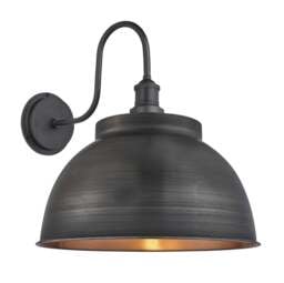 Industville - Swan Neck Outdoor & Bathroom Dome Wall Light - 17 Inch - thumbnail 4