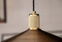Industville - Knurled Slope Pendant Light - 12 Inch - Brass - thumbnail 5