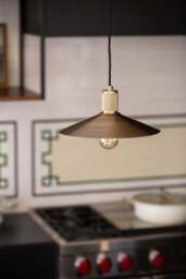 Industville - Knurled Slope Pendant Light - 12 Inch - Brass - thumbnail 4